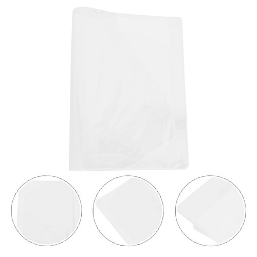 5pcs clear reusable pvc - clear, book